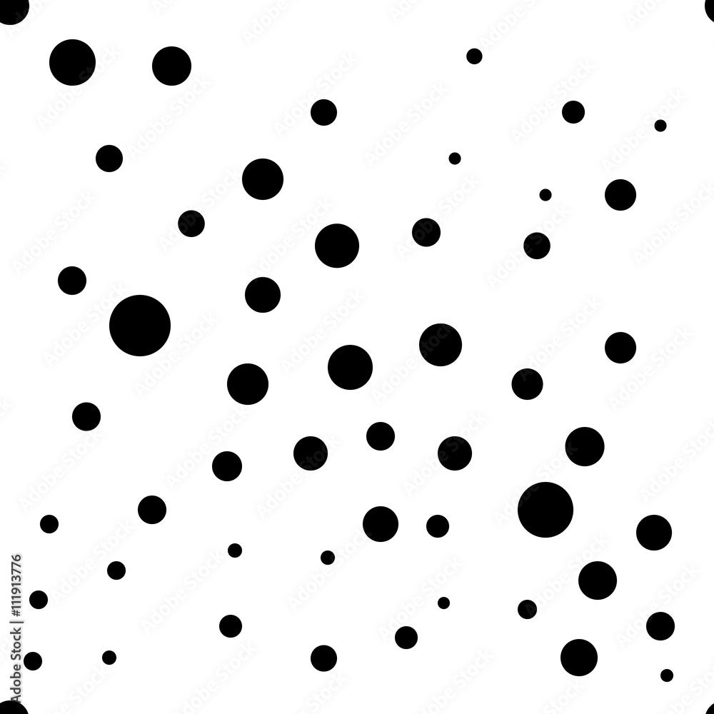 Polka dot black seamless pattern Polka dot black seamless pattern