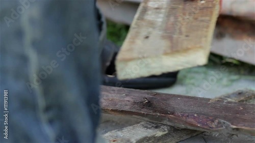 Wallpaper Mural Crowbar pulled out a nail/the man pulled out a nail in the old board crowbar Torontodigital.ca