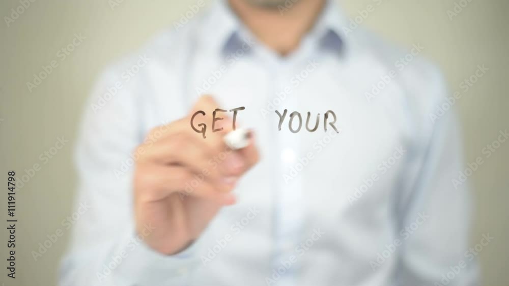 Get Your Future Started , writing on transparent screen Get Your Future Started , writing on transparent screen