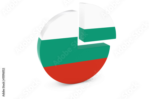 Free Download Bulgarian Flag Pie Chart - Flag of Bulgaria Quarter Graph 3D Illustration - GFXLoad
