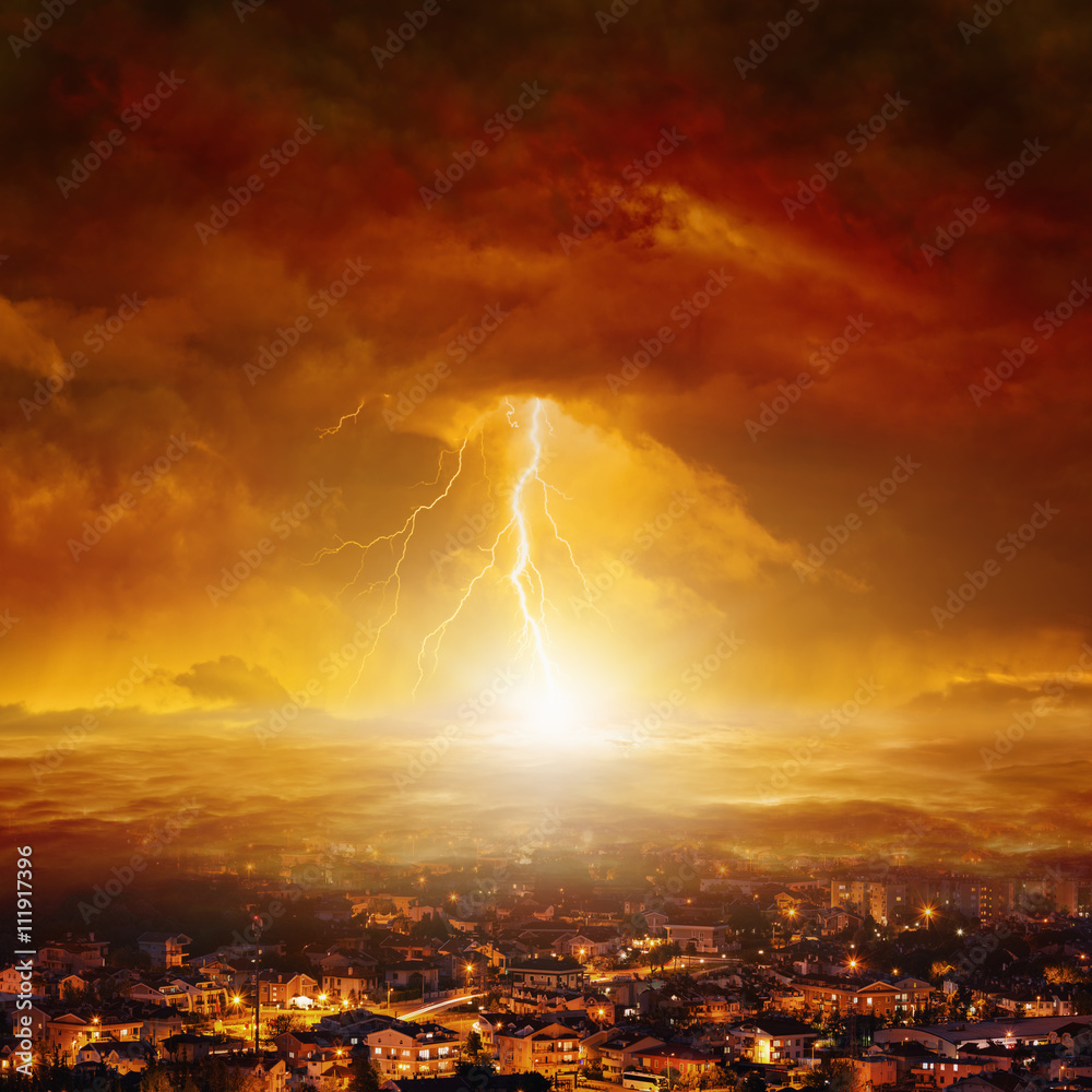 Fototapeta premium Judgment day, end of world