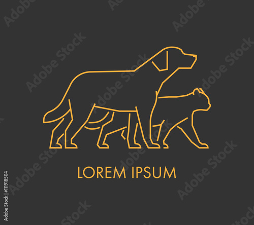 Gold logo for pet shop