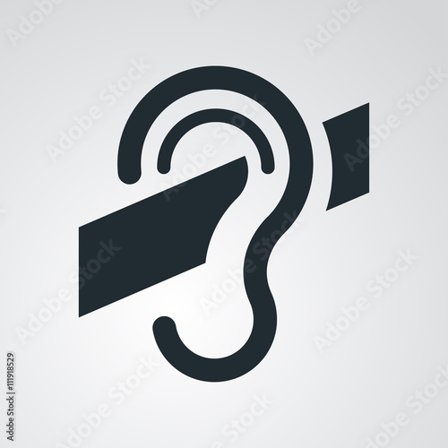 Icono plano sordo en fondo degradado