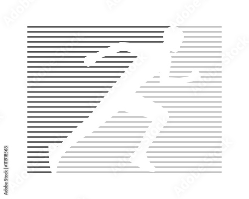 White silhouette of runner