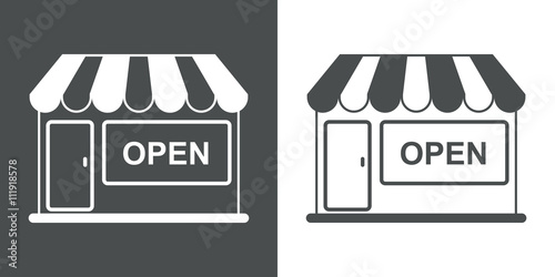 Icono plano tienda