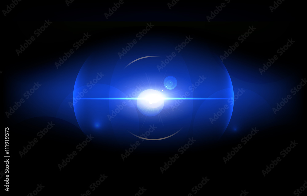 Abstract blue background with an illustration of a disco break .