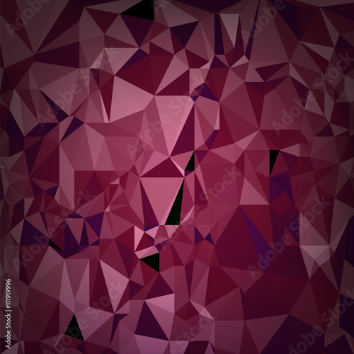 Abstract Digital Polygonal Red Background. Abstract Triangular Pattern