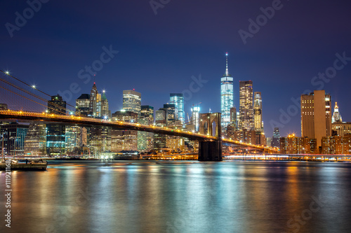 Fototapeta Naklejka Na Ścianę i Meble -  New York City -  Manhattan Skyline with skyscrapers and famous B