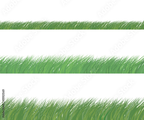 Set of Green Grass