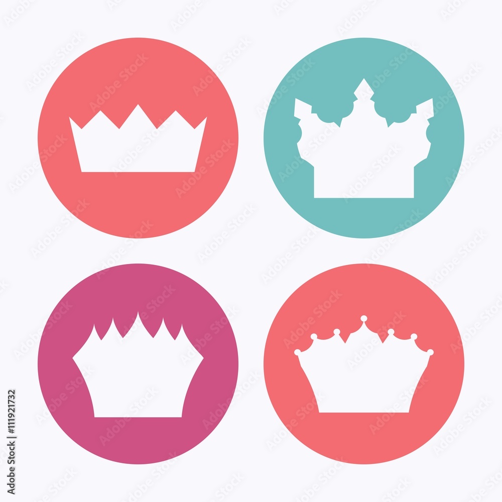 Vector crowns - icon set