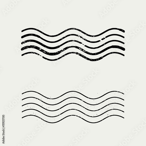 Grunge wave stamp