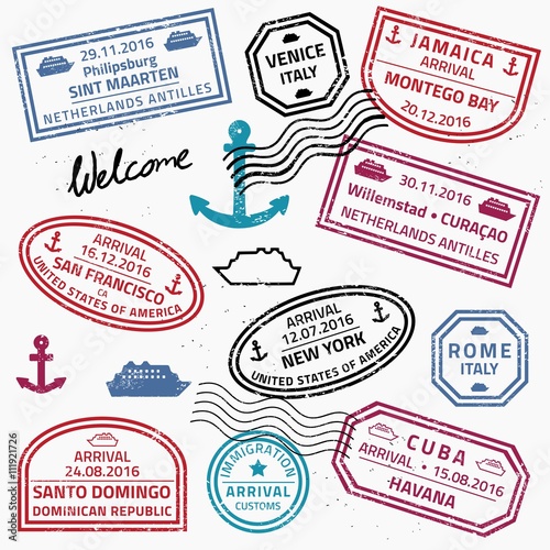 Travel stamp collection