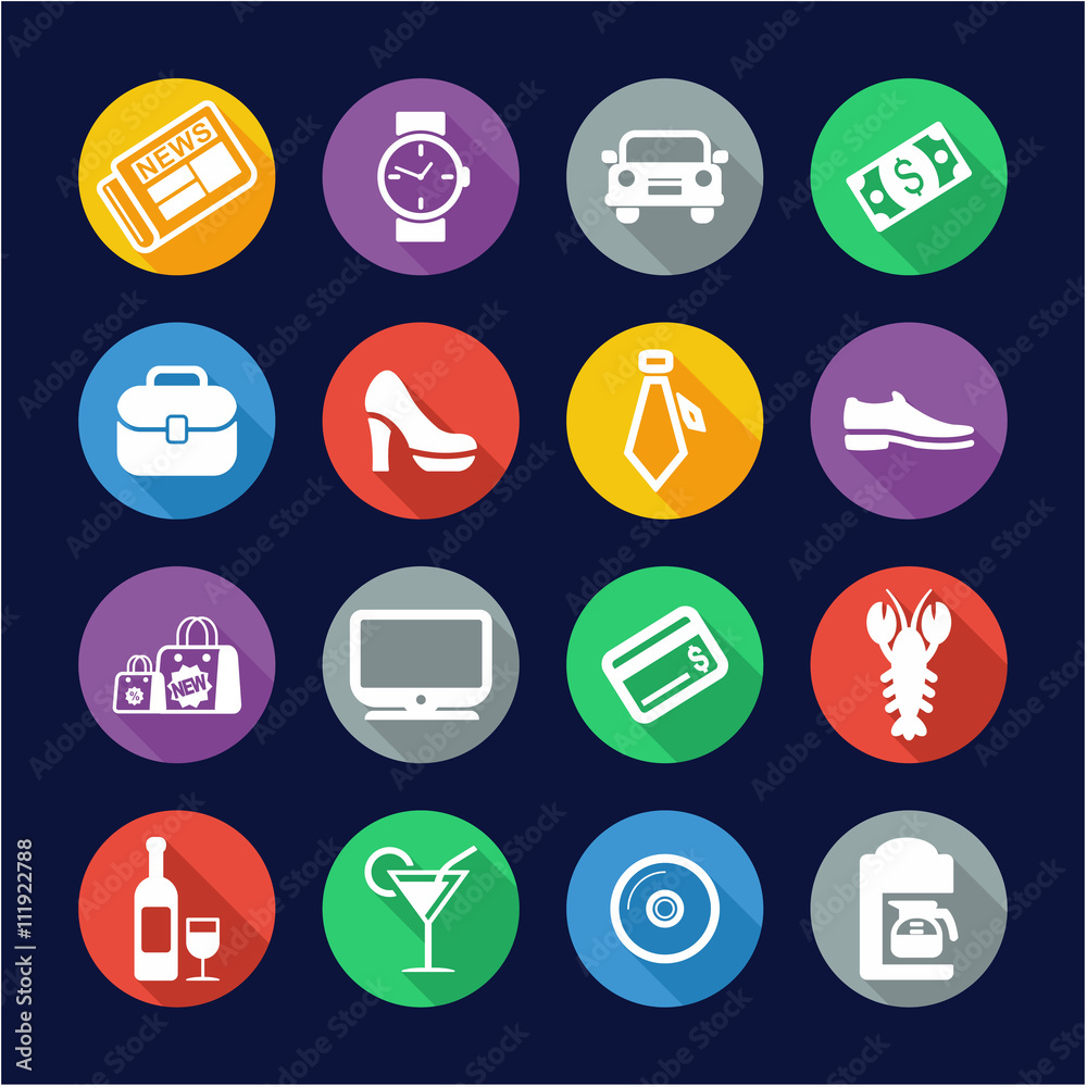 Adult Icons Flat Design Circle Adult Icons Flat Design Circle
