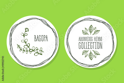 Ayurvedic Herb - Product Label with  Bacopa