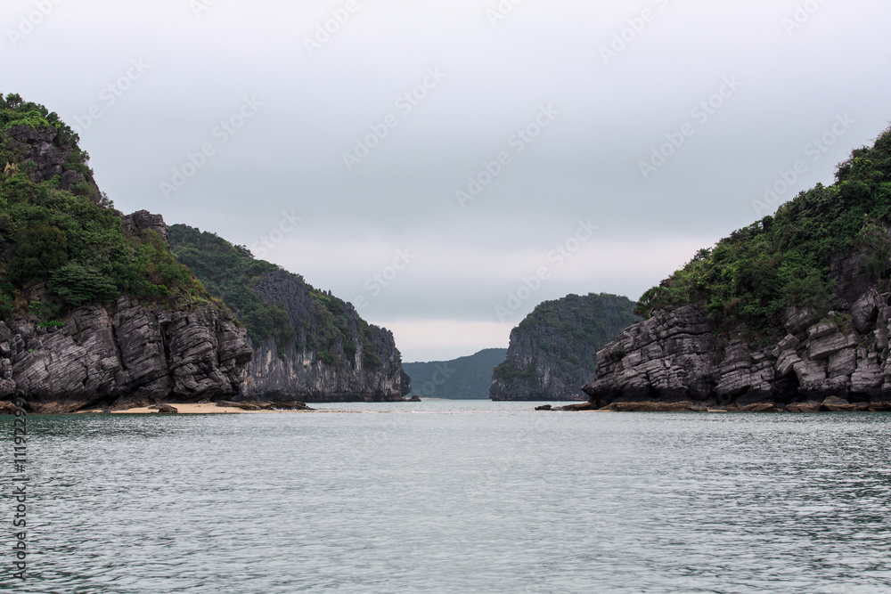 Beautiful scenery Vietnam mountains water landscape rocks