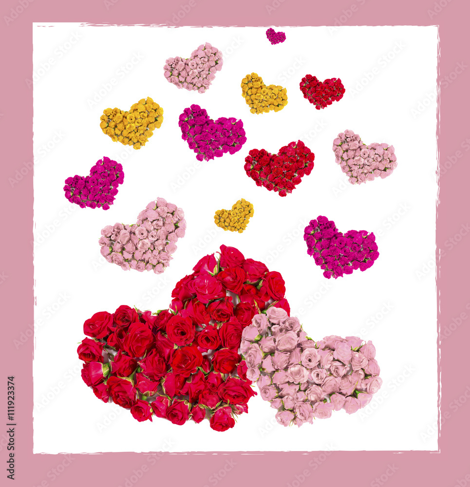 Greeting Card with Colorful hearts Greeting Card with Colorful hearts
