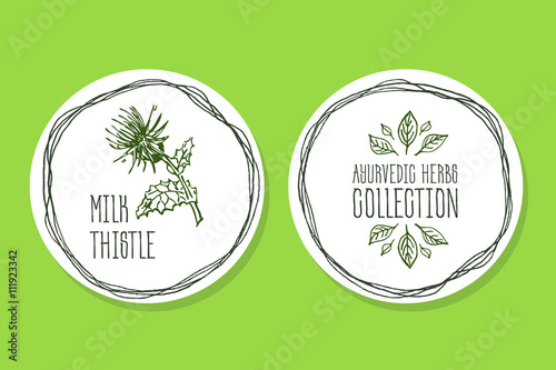 Ayurvedic Herb - Product Label with Milk thistle 