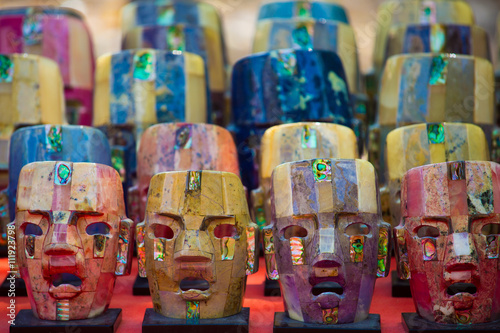 Portrait masks culture of Mexico