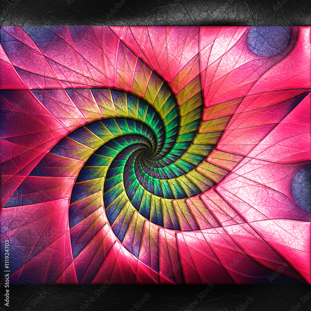 Fototapeta premium Plastic fractal on leather