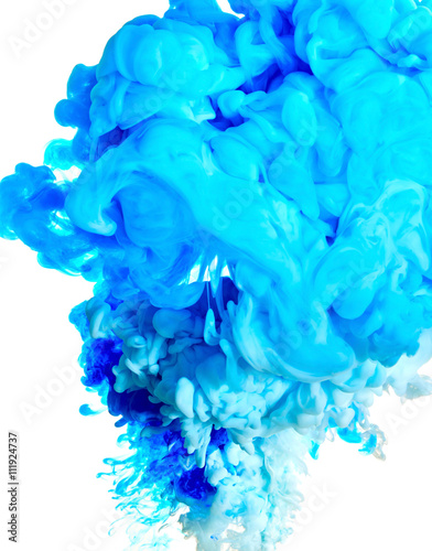 Splash of blue paint