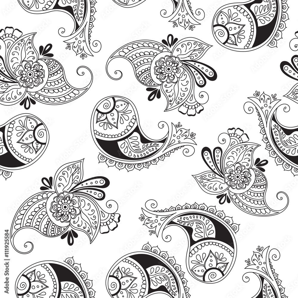 seamless pattern of indian cucumbers