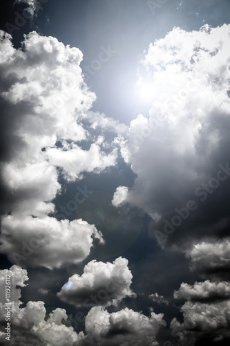 Black cloudy on the sky background, cloudy day, cloudy sky
