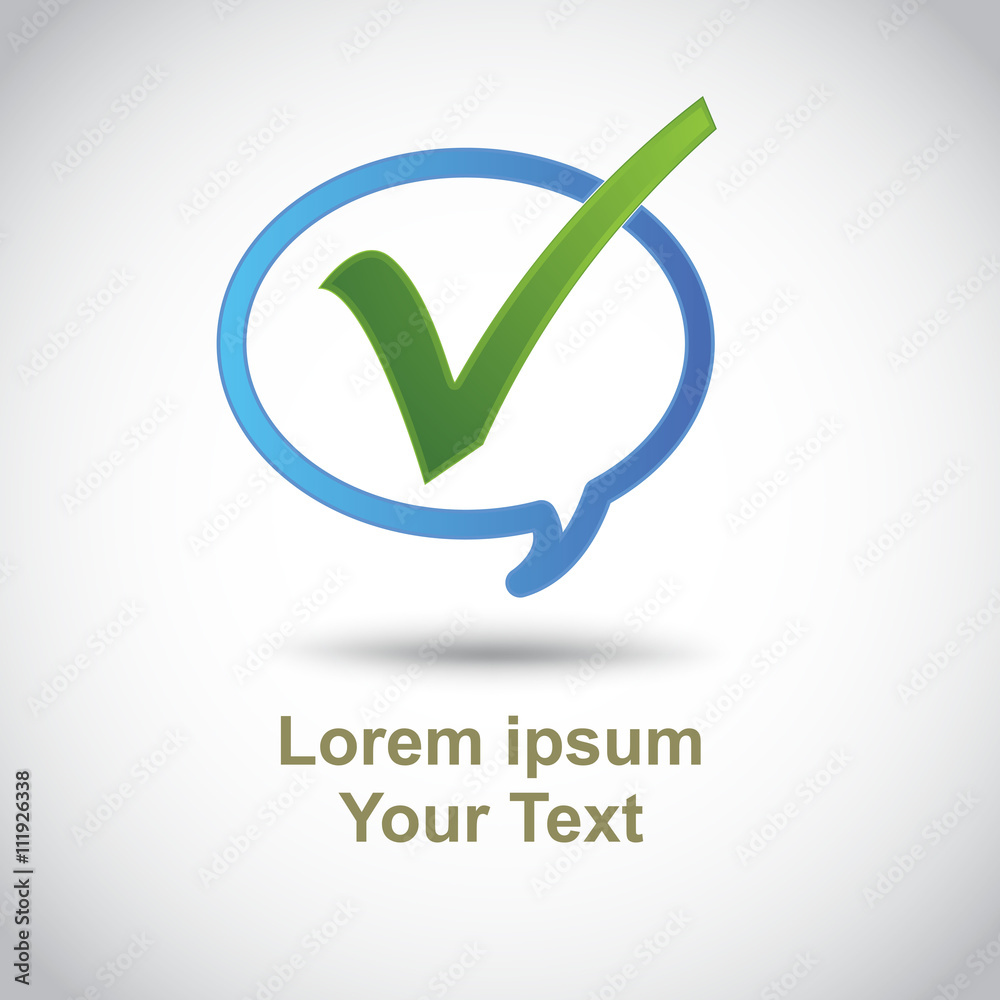 Check mark design, template icon . Check mark design, template icon .