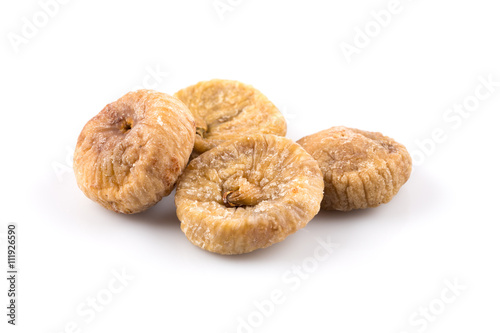 Dried Figs on white background