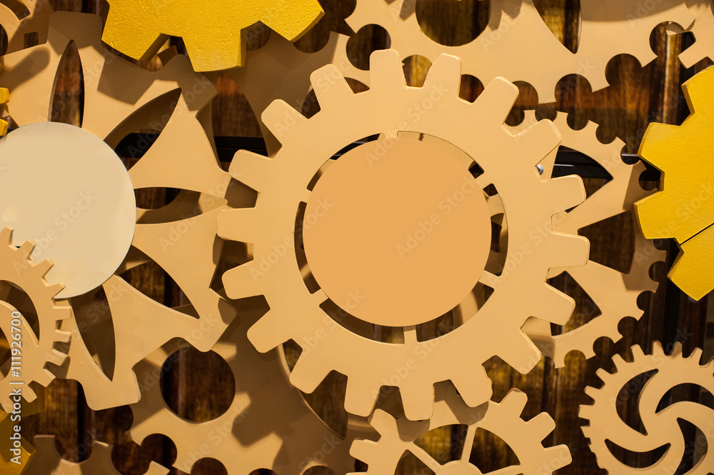 background consisting of bright gears and arrows concept motion background consisting of bright gears and arrows concept motion