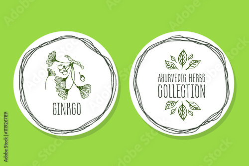Ayurvedic Herb - Product Label with ginkgo