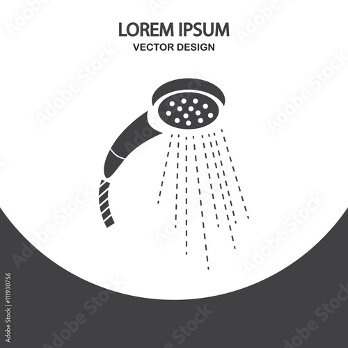 Shower icon on the background