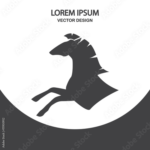 Rideable horse icon on the background