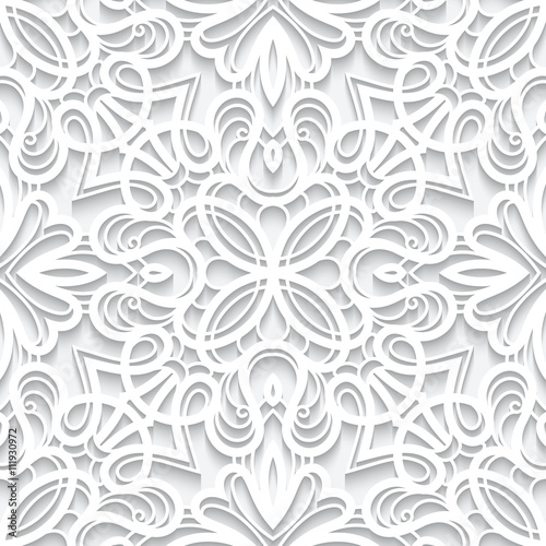 Cutout paper lace texture  seamless pattern