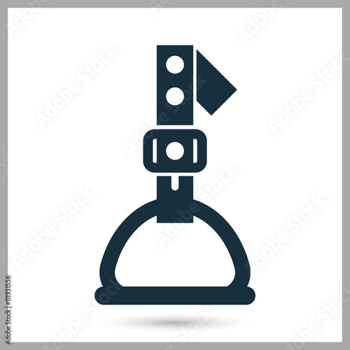 Horse stirrup icon on the background