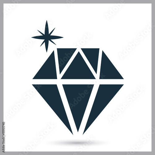 Diamond icon on the background