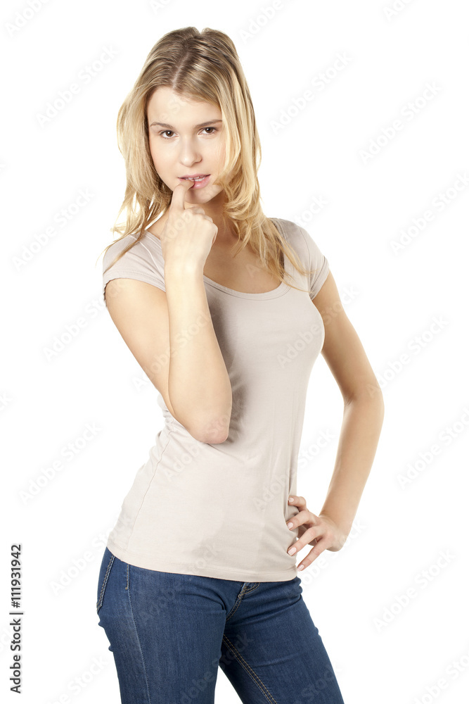 beautiful girl making gesture pose beautiful girl making gesture pose