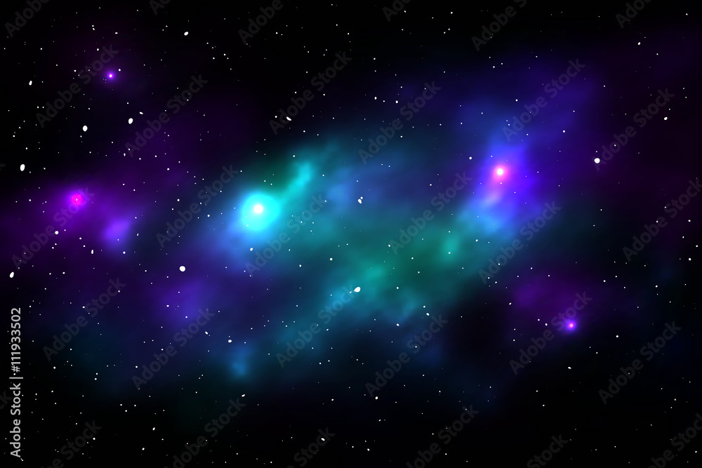 Fototapeta premium Night sky with stars and nebula