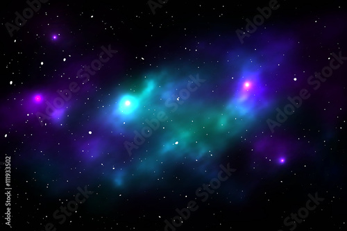 Night sky with stars and nebula
