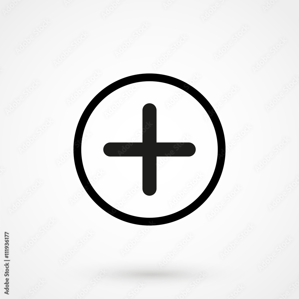 Obraz premium plus icon vector