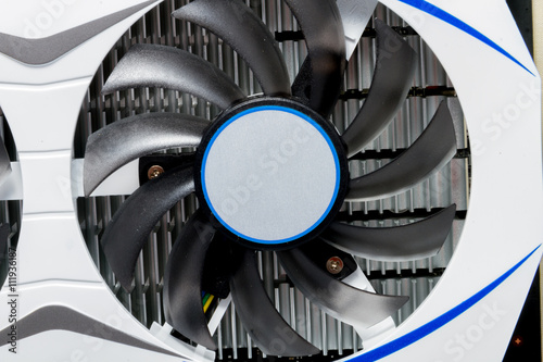 A modern fan as part of gpu for computers