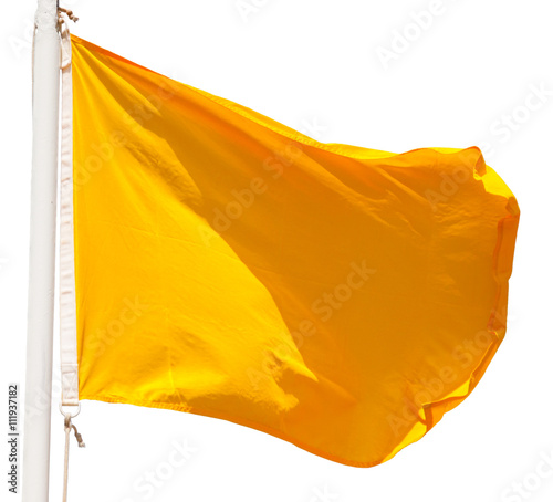yellow flag isolated