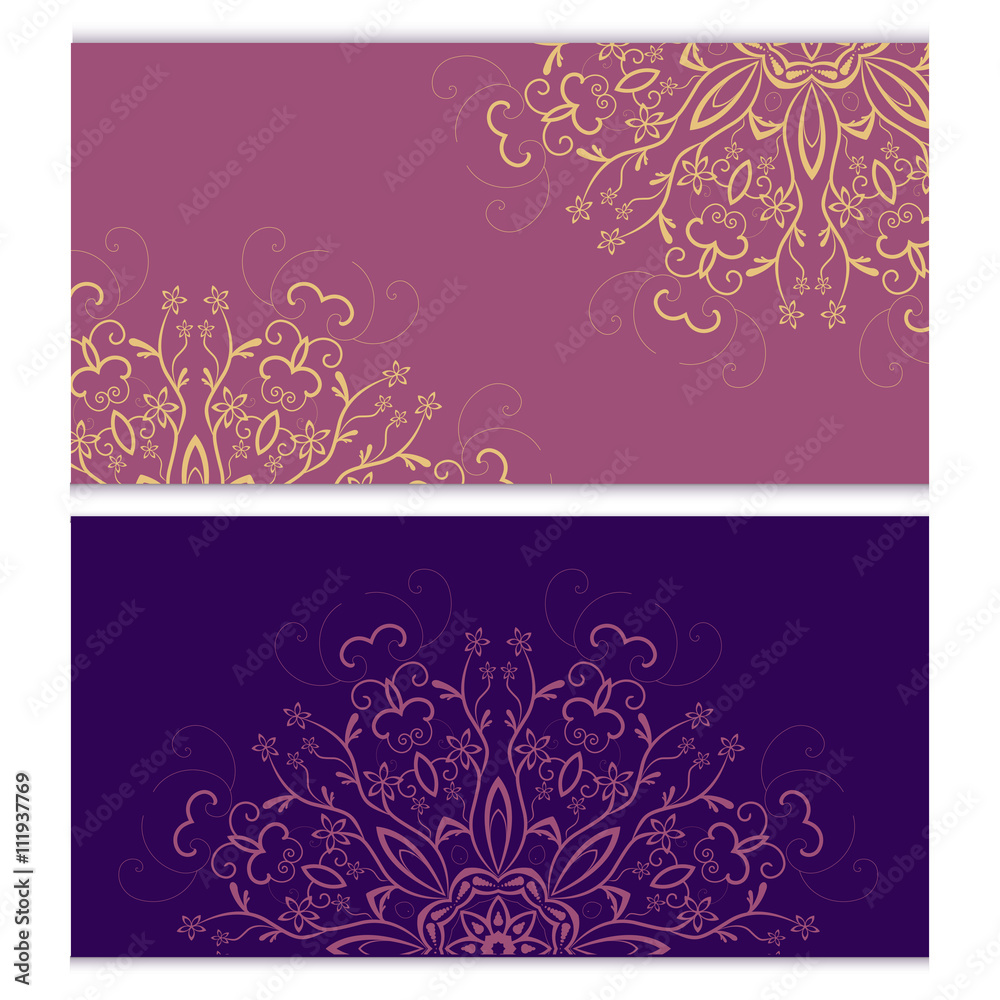 Yoga Gift Certificate Template Mandala Text Stock Vector (Royalty