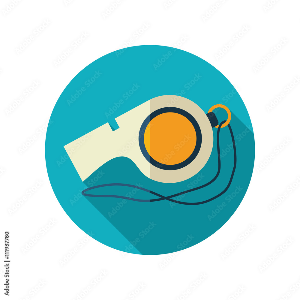 Whistle flat icon. Summer. Vacation Whistle flat icon. Summer. Vacation