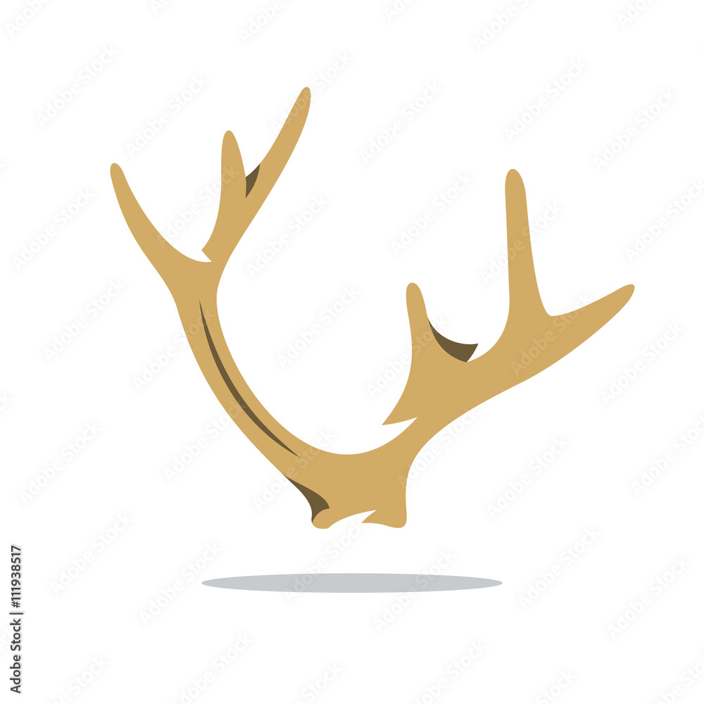 Vector Deer Horns Cartoon Illustration. Vector Deer Horns Cartoon Illustration.