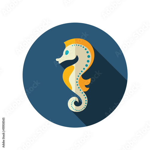 Sea Horse flat icon. Summer. Vacation