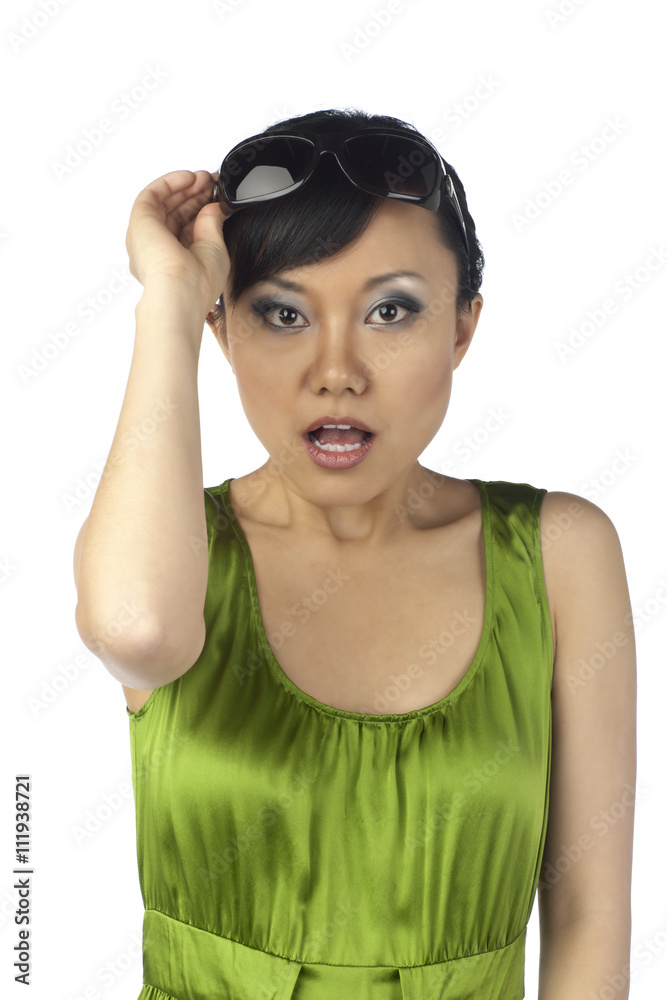 Fototapeta premium surprised asian woman