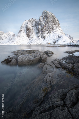 Obraz na płótnie Mare e Montagne di Norvegia - Isole Lofoten w salonie