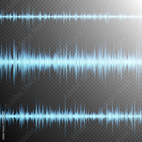 Sound wave on Transparent background. EPS 10