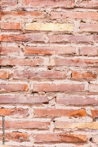 Ancient brick wall. Red texture. Can be used as background