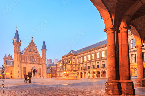 Gothic facade of Ridderzaal in Binnenhof, Hague photo